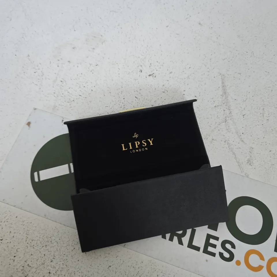 LIPSY LONDON BLACK ENVELOPE PURSE WITH GOLD LOGO CLASP