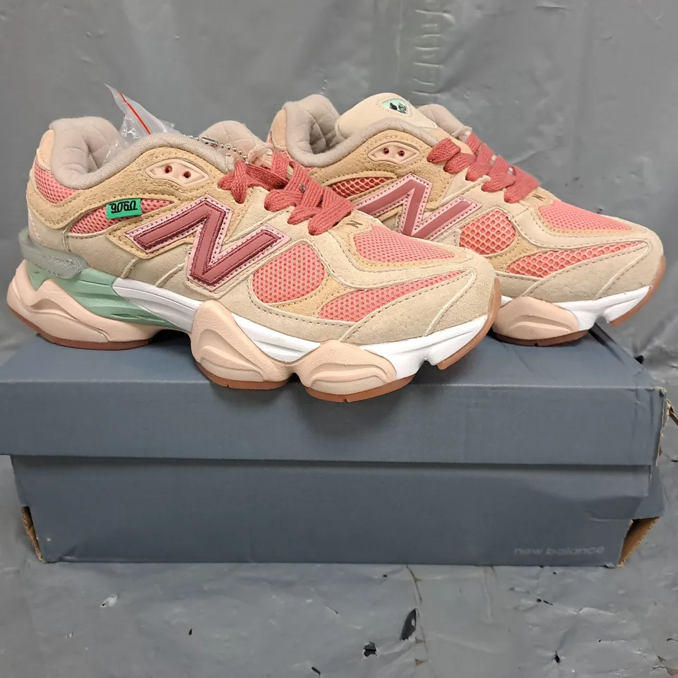BOXED PAIR OF NEW BALANCE 9060 SHOES IN MULTI SIZE UK 5