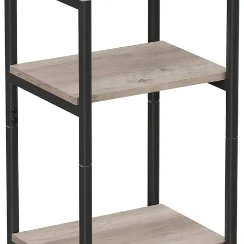 BOXED VASAGLE SOFA SIDE TABLE, 3-TIER END TABLE - GREY/BLACK