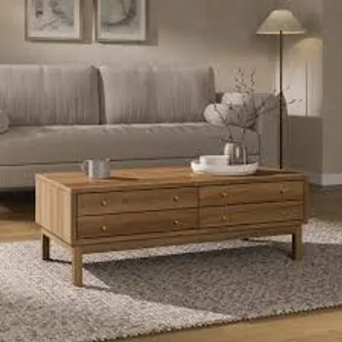 BOXED EDGAR COFFEE TABLE, OAK EFFECT (1 BOX)