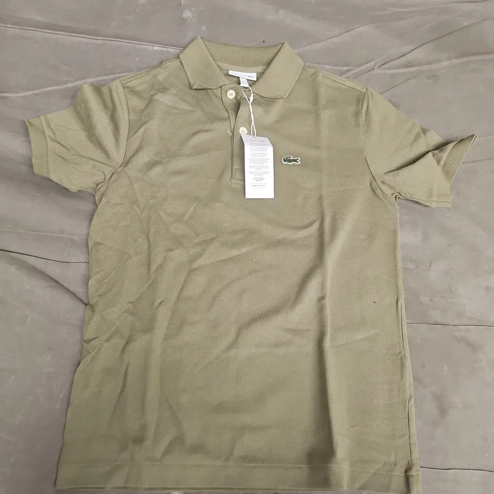 LACOSTE POLO IN KHAKI - SIZE 12A