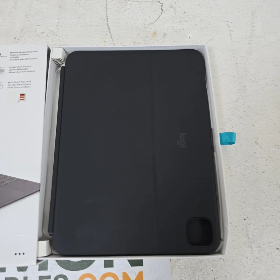 LOGITECH COMBO TOUCH KEYBOARD CASE FOR IPAD – BLACK – BOXED 1 MISSING KEY