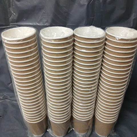 100 ECOWISE 340ml BROWN COFFEE CUPS