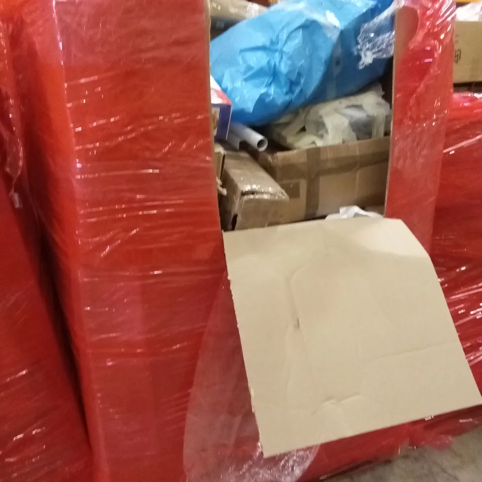 PALLET OF ASSORTED HOUSEHOLD GOODS AND PRODUCTS TO INCLUDE; BABY PRODUCTS, BOXED FURNITURE ETC