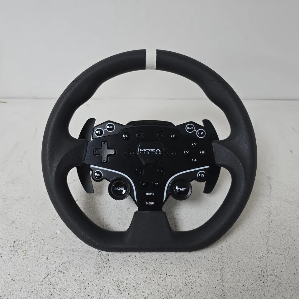MOZA RACING ES STEERING WHEEL WITH A BLACK LEATHER GRIP
