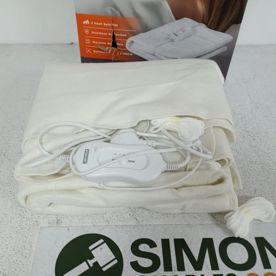 BOXED STATUS DOUBLE ELECTRIC UNDER BLANKET 75W