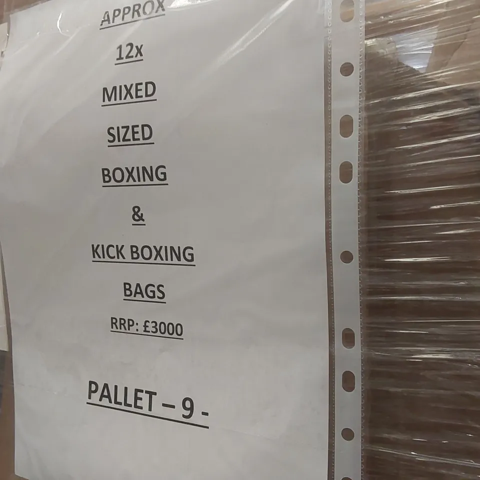PALLET CONTAINING APPROXIMATELY 12x MIXED PUNCH BAGS