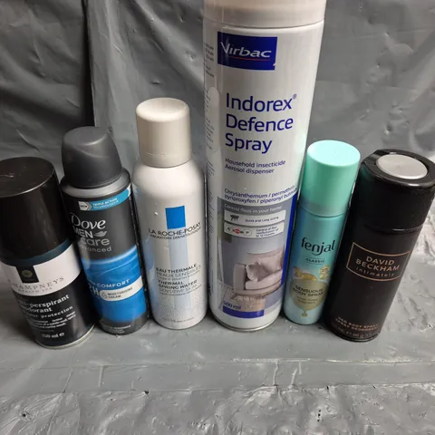 APPROXIMATELY 10 ASSORTED AEROSOLS TO INCLUDE SURE MEN, DAVID BECKHAM AND DEFENCE SPRAY