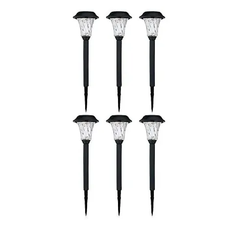 GARDEN STORIES SET OF 6 MOTION COLOUR CHANGING GLASS STAKE LIGHTS