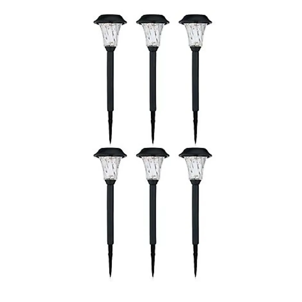 GARDEN STORIES SET OF 6 MOTION COLOUR CHANGING GLASS STAKE LIGHTS