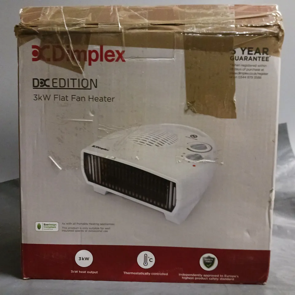 BOXED DIMPLEX FLAT FAN HEATER