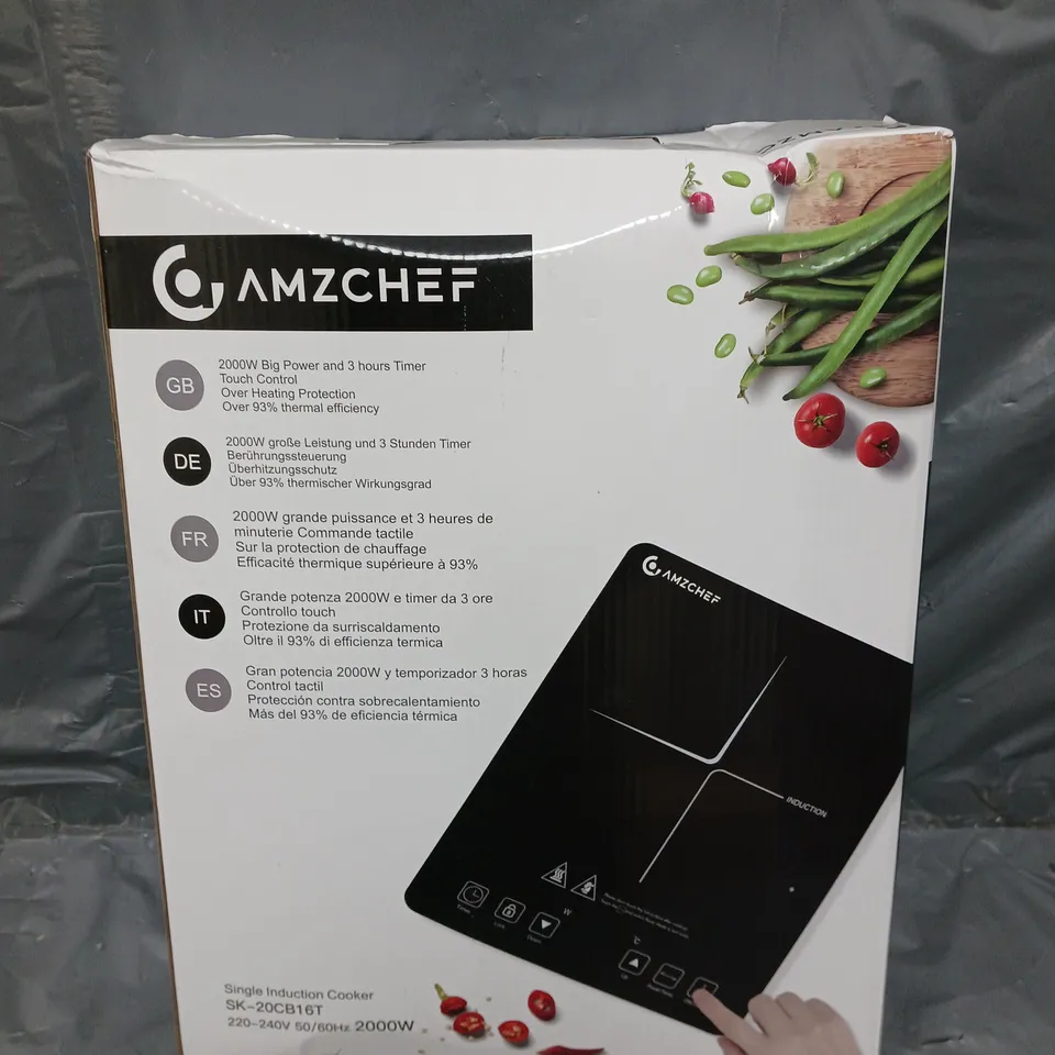 BOXED AMZCHEF SINGLE INDUCTION COOKER