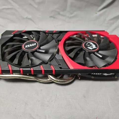 MSI GRAPHICS CARD – DUAL-FAN GPU WITH RED/BLACK SHROUD - MODEL UNSPECIFIED 
