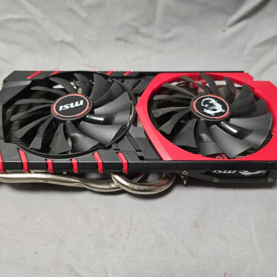 MSI GRAPHICS CARD – DUAL-FAN GPU WITH RED/BLACK SHROUD - MODEL UNSPECIFIED 