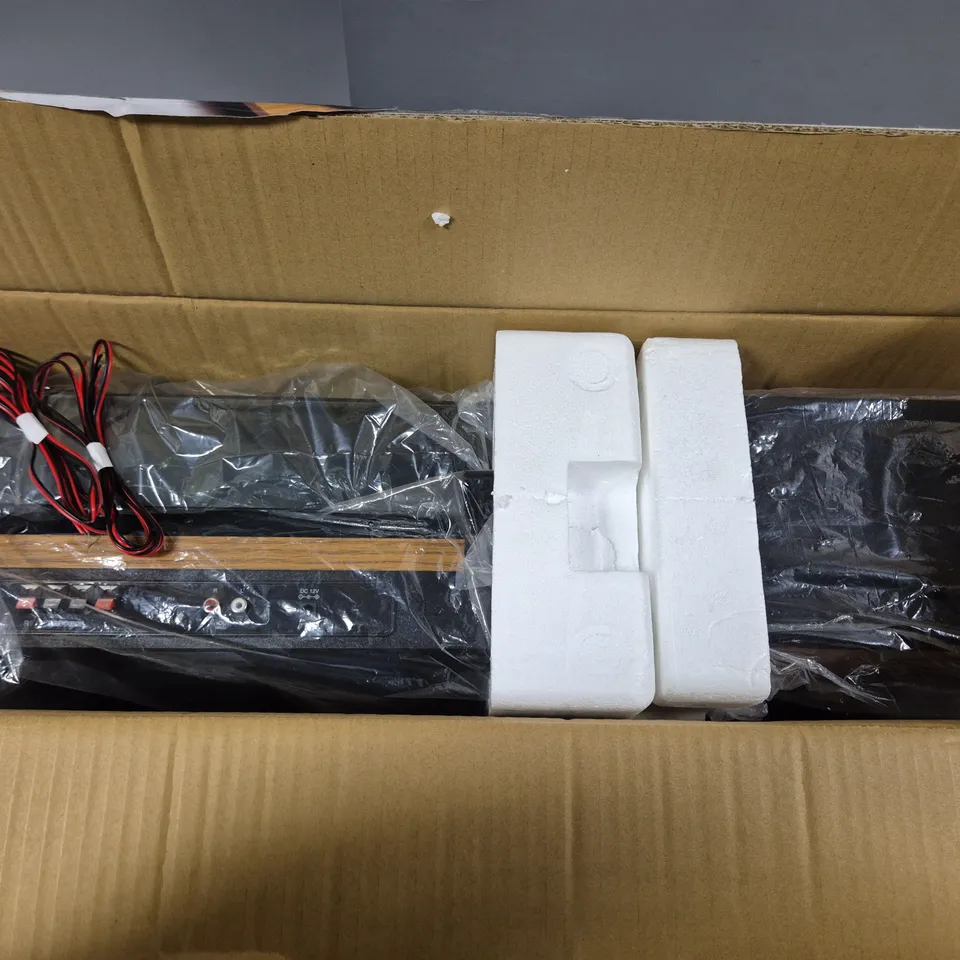 BOXED LENCO TURNTABLE WITH BLUETOOTH AND SPEAKERS - LS-300WD V2