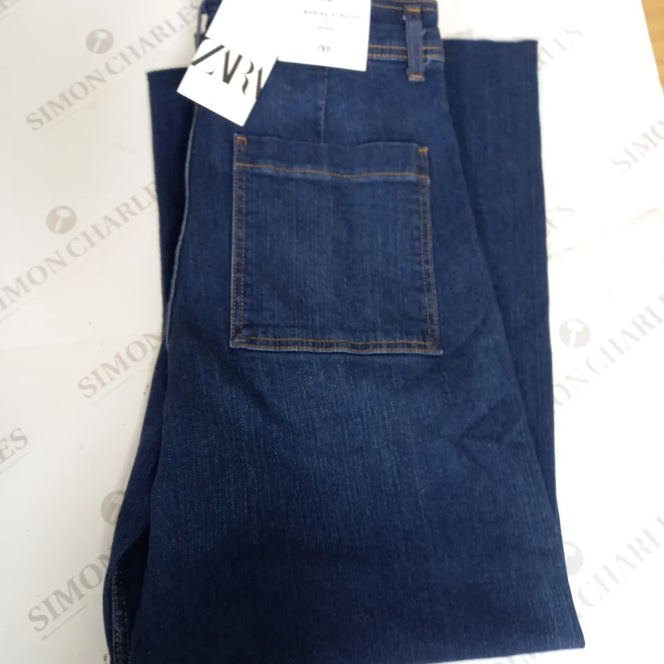 ZARA MARINE STRAIGHT DENIM JEANS SIZE 16