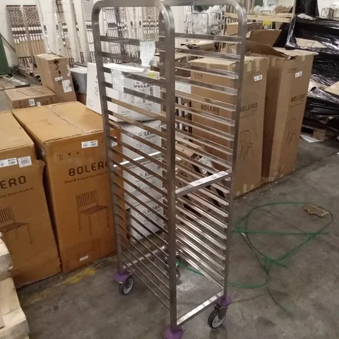 COMMERCIAL STAINLESS STEEL BAKERY TROLLEY 