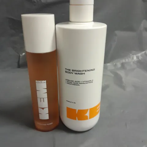 KEM BRIGHTENING BODY WASH 500ML AND HYDRATING TONER 150ML