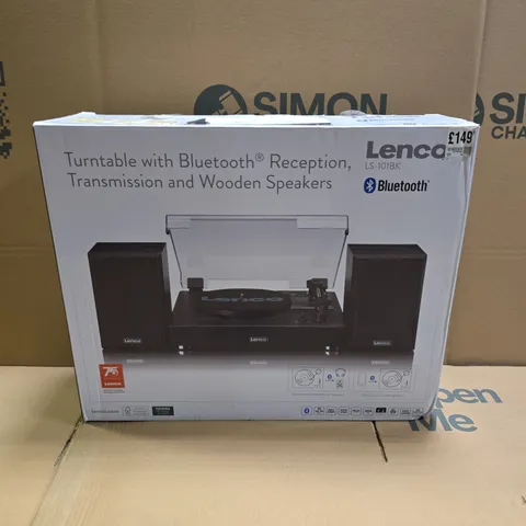 BOXED LENCO BLUETOOTH TURNTABLE WITH SPEAKERS LS-101BK
