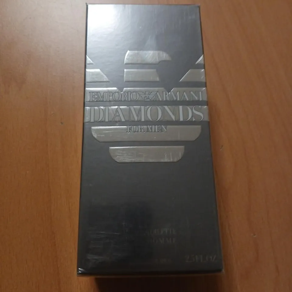 BOXED AND SEALED EMPORIO ARMANI DIAMONDS FOR MEN EAU DE TOILETTE SPRAY 75ML