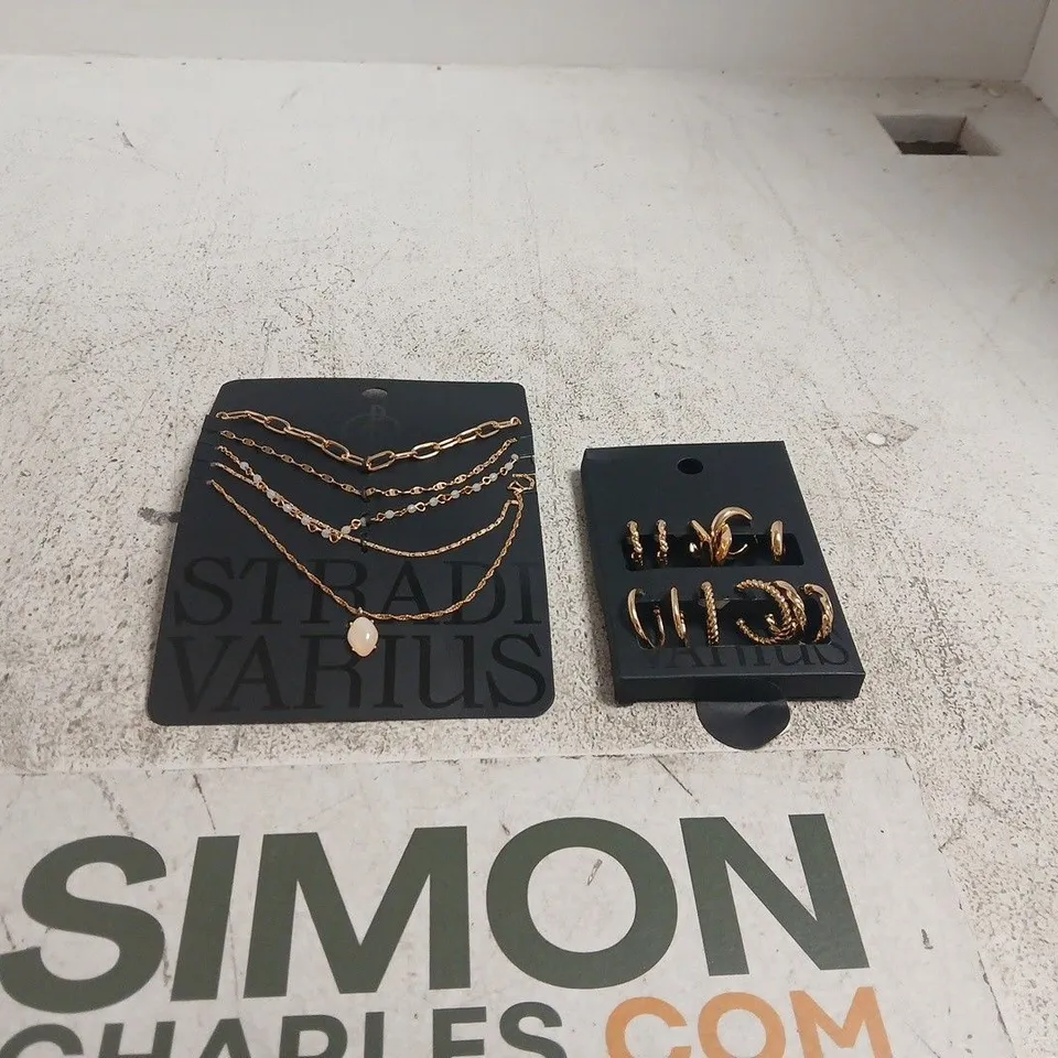 2 SETS OF ASSORTED STRADIVARIUS GOLD TONE JEWELLERY