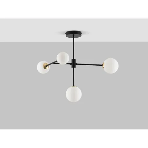 BOXED CHRISTIEN GLASS SEMI FLUSH MOUNT