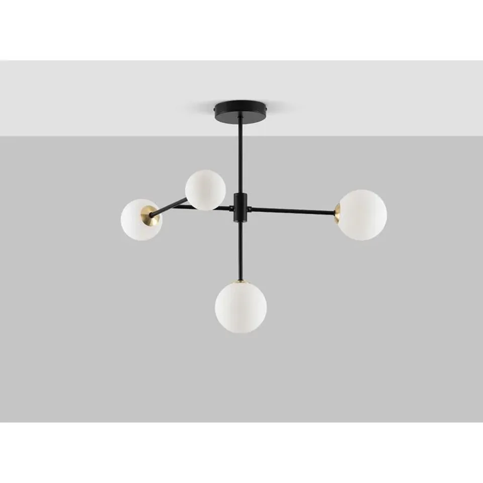 BOXED CHRISTIEN GLASS SEMI FLUSH MOUNT