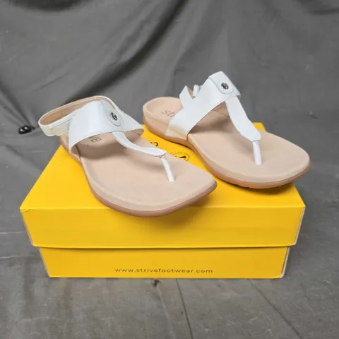 STRIVE ALANA SANDALS - WHITE - SIZE 6