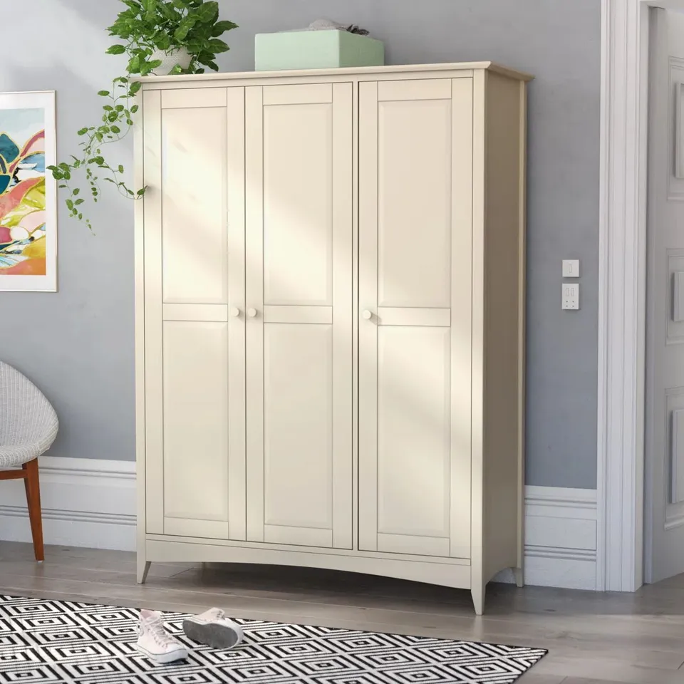 BOXED ECKHOFF 3 DOOR WARDROBE (2 BOXES)