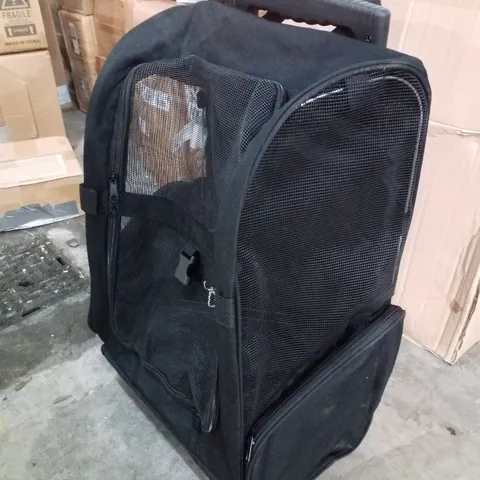 BOXED PET TROLLEY BACKPACK - BLACK 