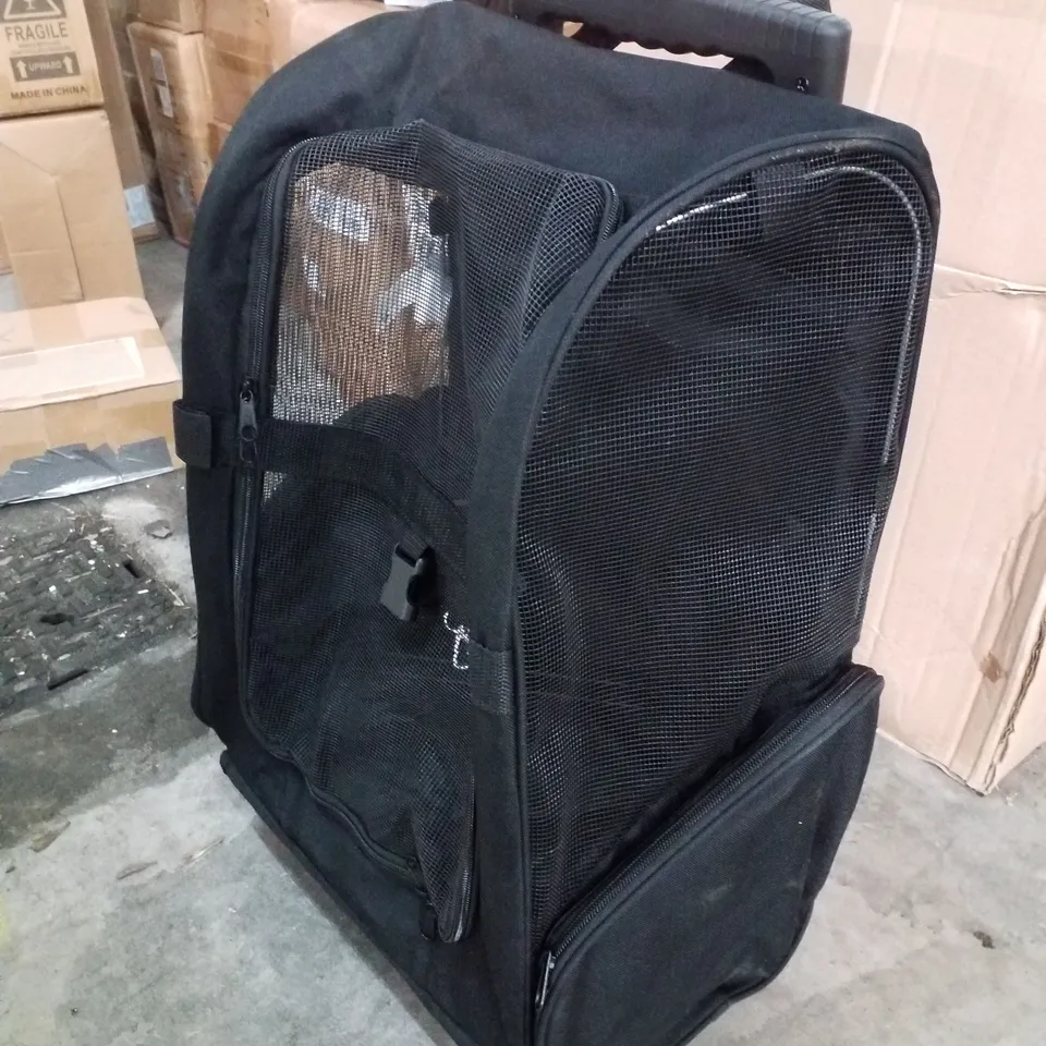 BOXED PET TROLLEY BACKPACK - BLACK 