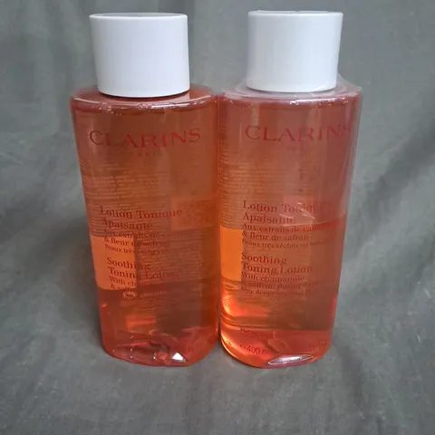 CLAIRINS X2 SOOTHING TONING LOTION 400ML