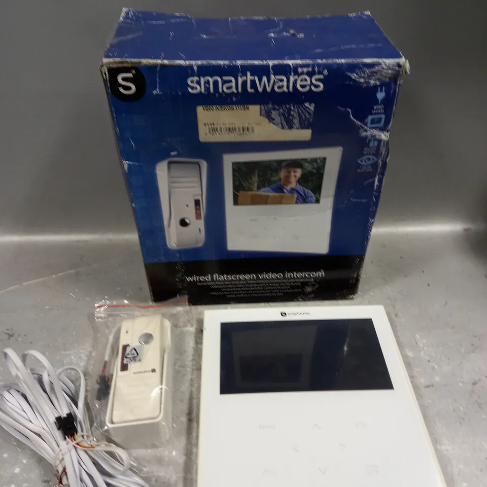 BOXED SMARTWARES WIRED FLATSCREEN VIDEO INTERCOM 