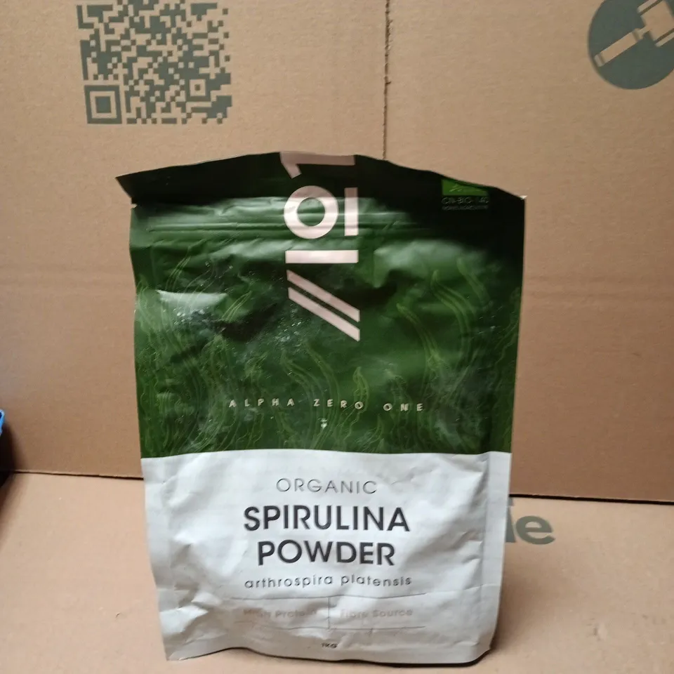 ALPHA ZERO ONE ORGANIC SPIRULINA POWDER – ARTHROSPIRA PLATENSIS 1KG