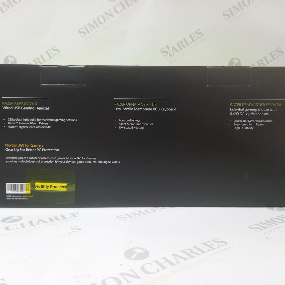 BRAND NEW BOXED RAZER GAMING BUNDLE 3 IN 1 TO INCLUDE - GAMING HEADSET, MEMBRANE RGB KEYBOARD AND ESSENTIAL GAMING MOUSE