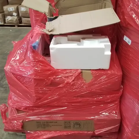 PALLET CONTAINING ASSORTED PRODUCTS INCLUDING: ELECTRIC GRIDDLE, STORAGE DRAWERS, TELESCOPIC HYDRCLEANERS ECT