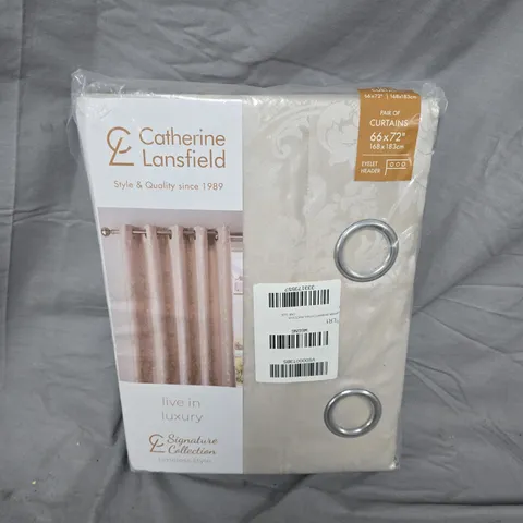 CATHERINE LANSFIELD PAIR OF CURTAINS – EYELET HEADER, 66X72" (168X183 CM)