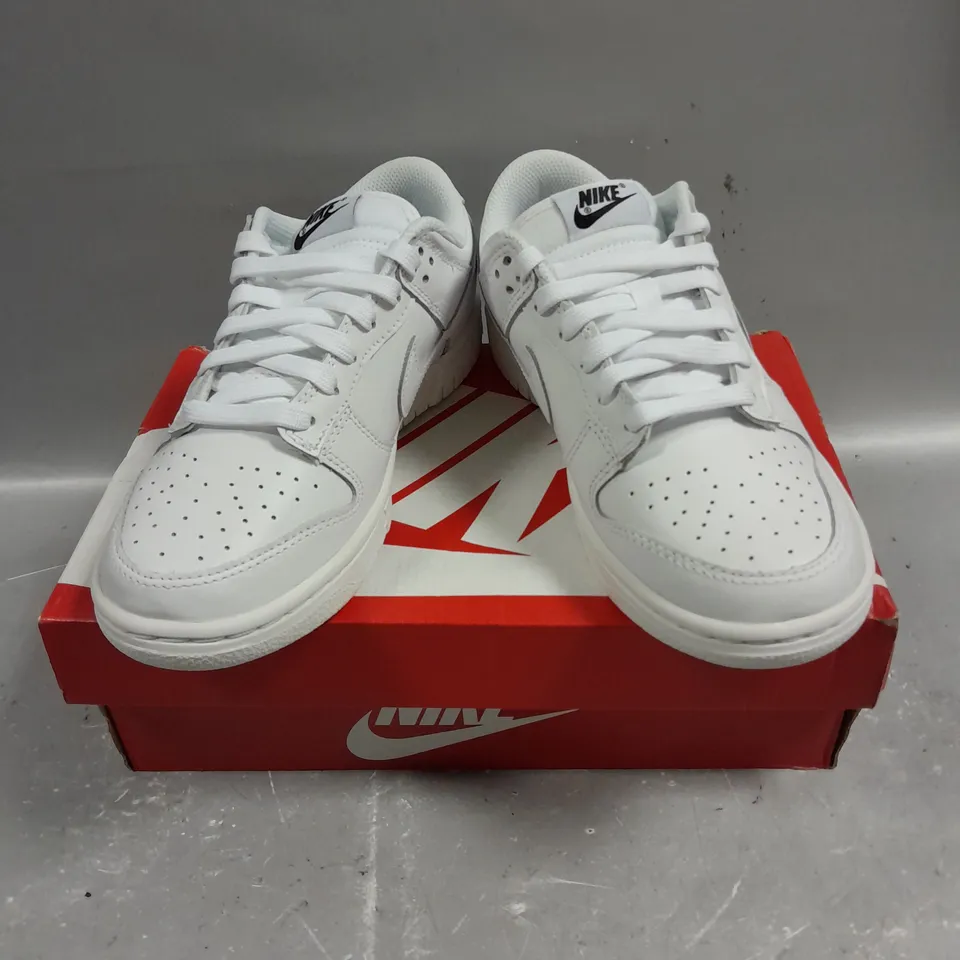 BOXED PAIR OF NIKE DUNK LOW TRAINERS IN WHITE - 4
