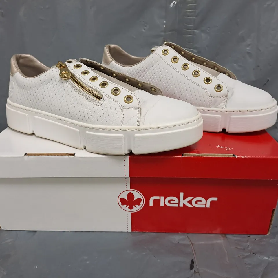 RIEKER CHUNKY SOLE TRAINER- WHITE SIZE 5
