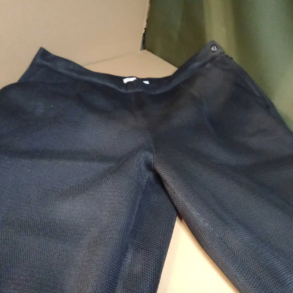 ORLANDO BLACK BEDAZZLED FLARED TROUSERS