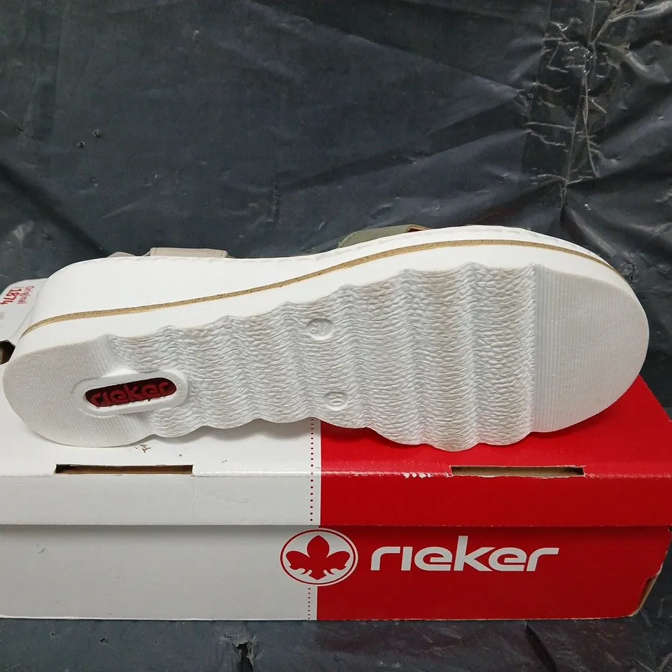 BOXED PAIR OF REIKER SANDALS - UK SIZE 6.5