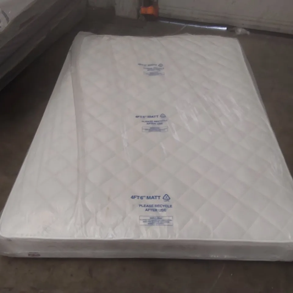 QUALITY BAGGED DOUBLE 135cm AIRSPRUNG LUXURY QUILTED MEDIUM MATTRESS
