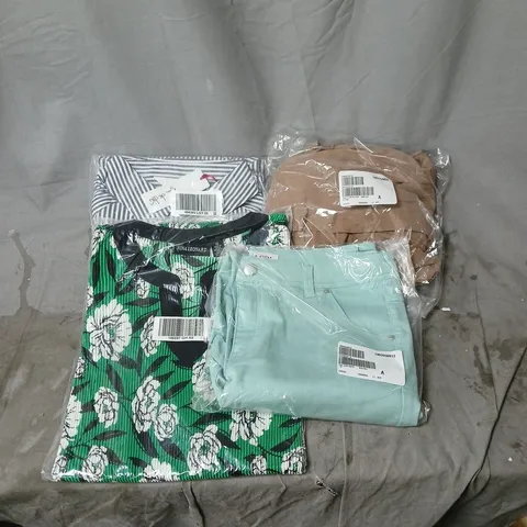 BOX OF APPROXIMATELY 25 ASSORTED CLOTHING ITEMS TO INCLUDE BRANDS SUCH AS D AND CO, BEN DE LISI, NINA LEONARD ETC