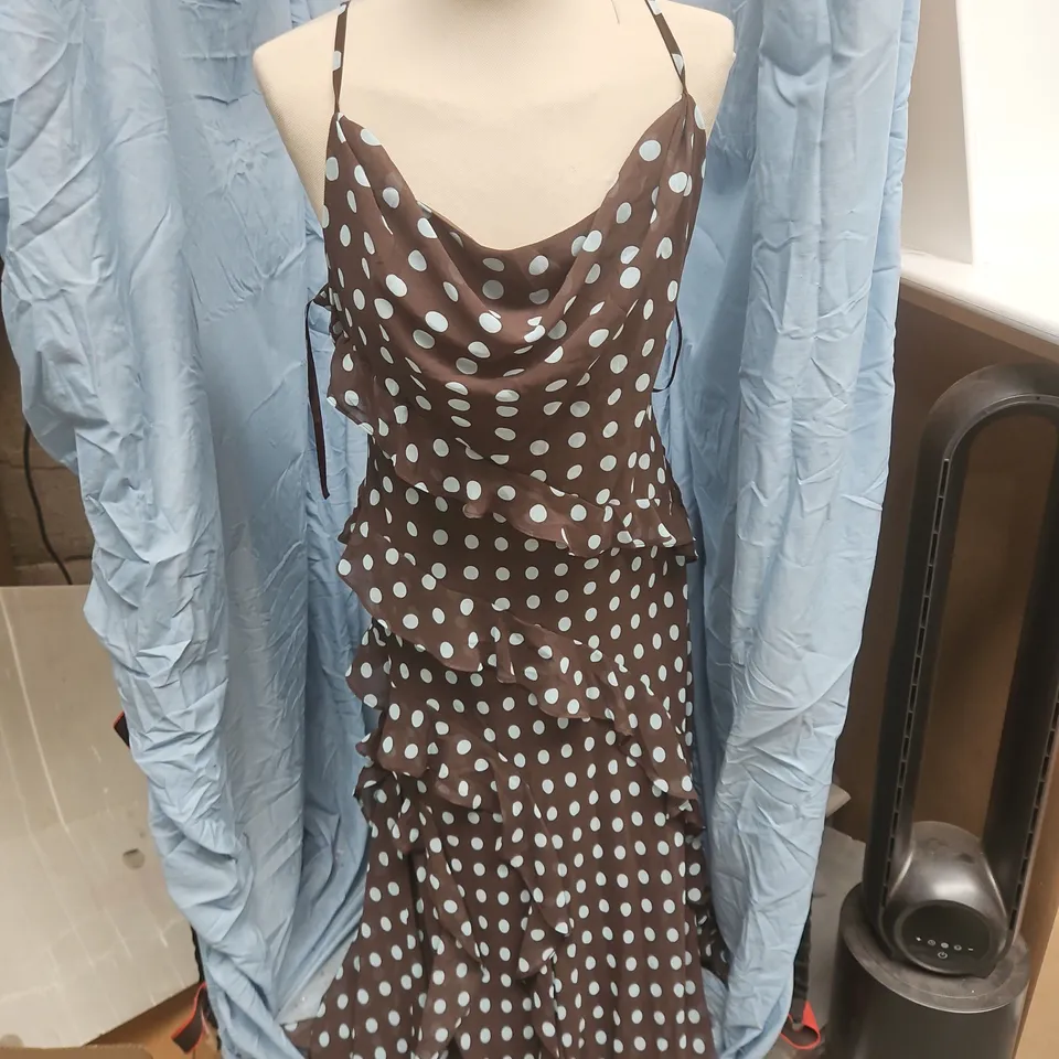 THE VERY COLLECTION BROWN POLKA DOT DRESS – UK SIZE 16