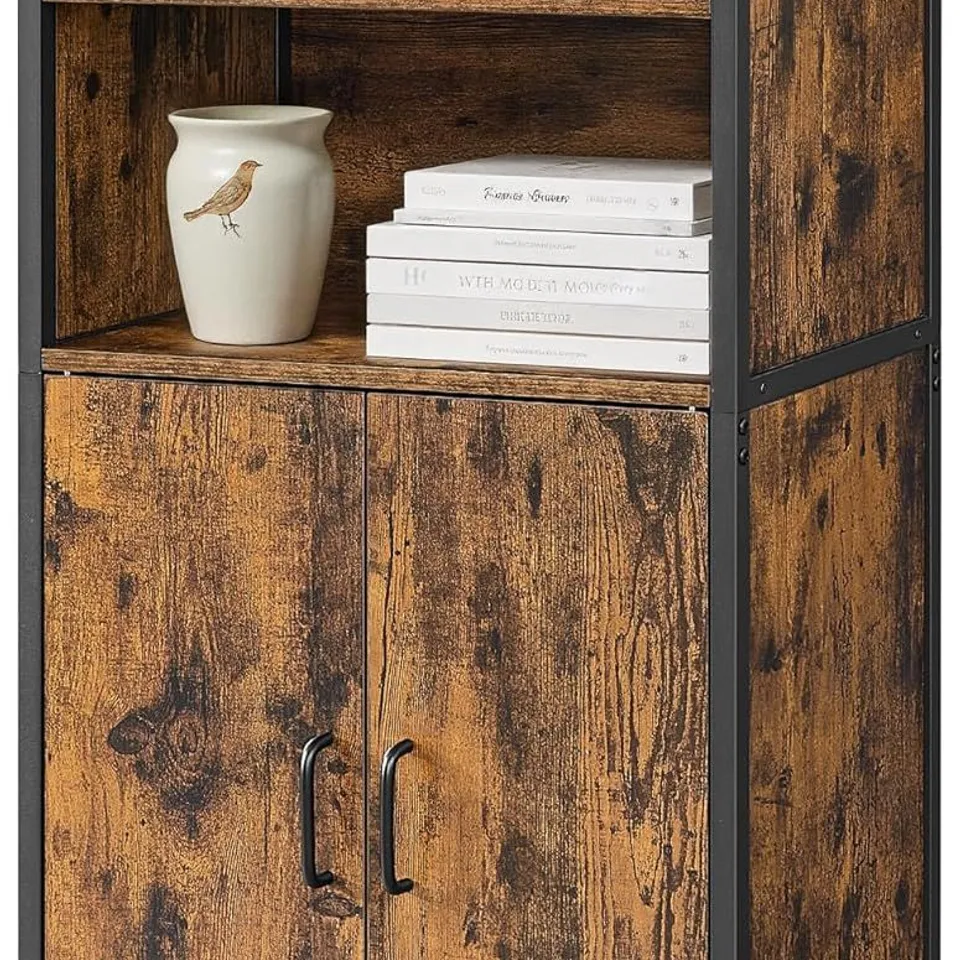 BOXED VASAGLE FREESTANDING STORAGE CABINET