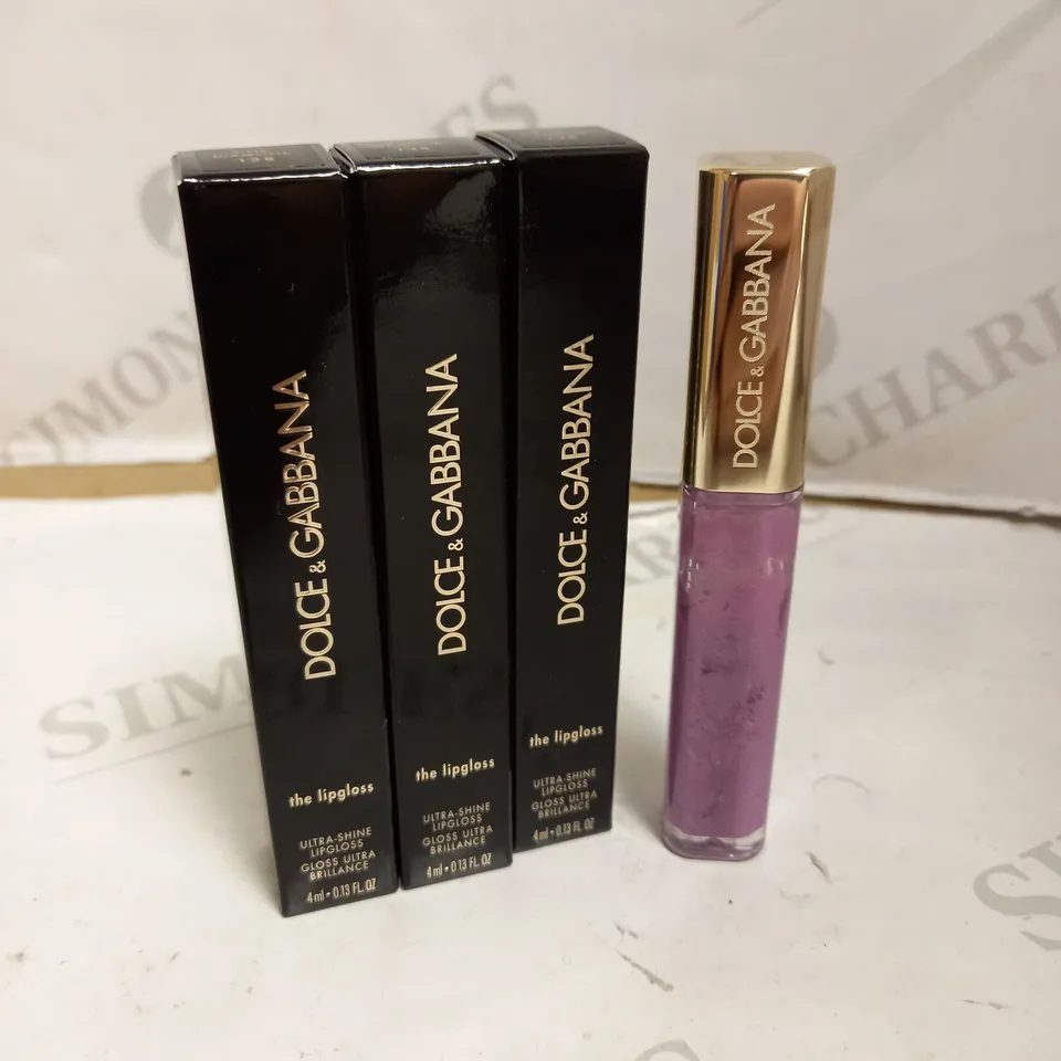 LOT OF 3 DOLCE & GABBANA PINK DIAMOND LIP GLOSS 4ML