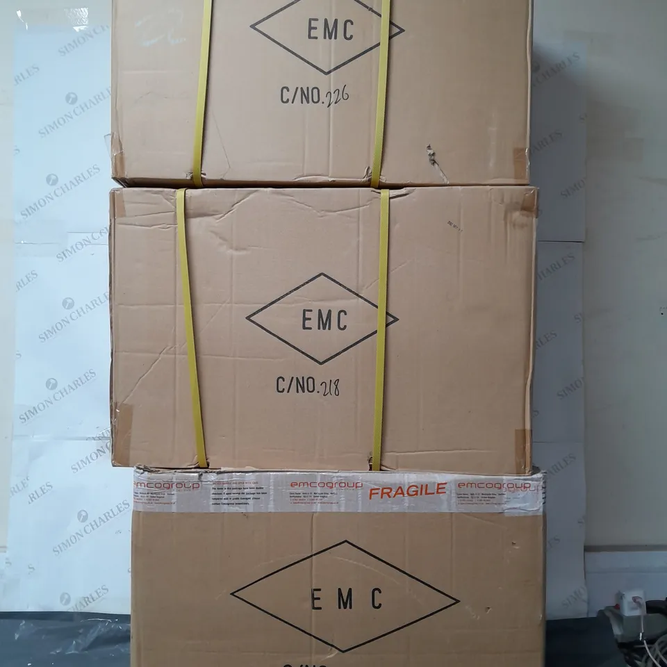 6 BOXED EMCOLITE CDML3W 3 HEAD DOWNLIGHTS - COLLECTION ONLY