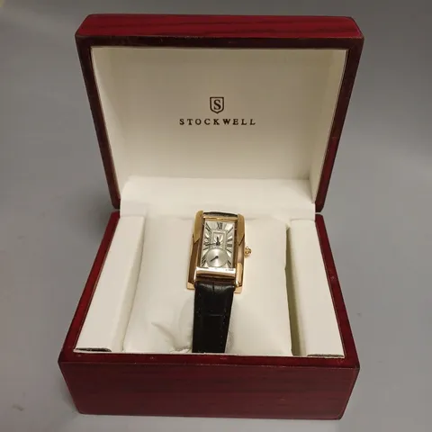 LADIES STOCKWELL WATCH β TEXTURED DIAL WITH SUB DIAL MINUTE HAND β LEATHER STRAP