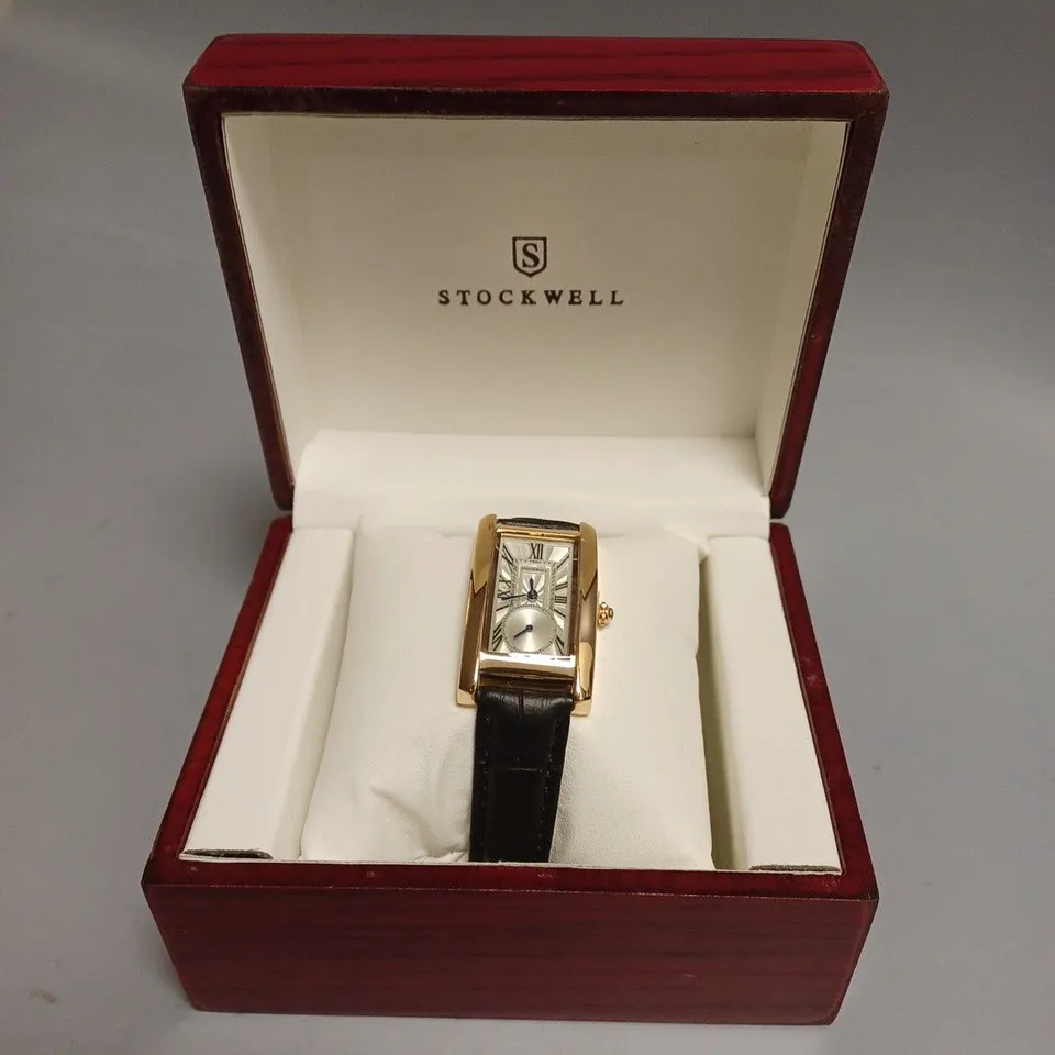 LADIES STOCKWELL WATCH – TEXTURED DIAL WITH SUB DIAL MINUTE HAND – LEATHER STRAP