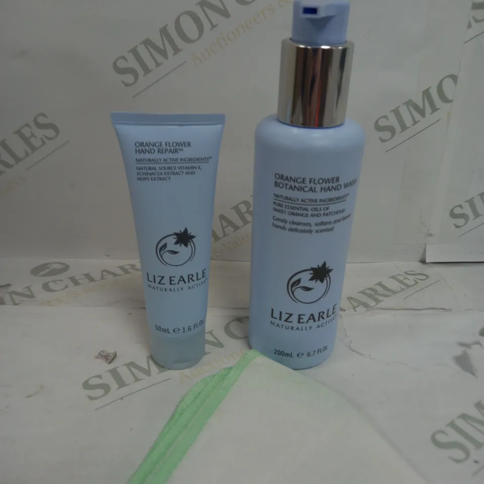 BOX OF 2 LIZ EARLE PRODUCTS TO INCLUDE HAND REPAIR & HAND WASH 